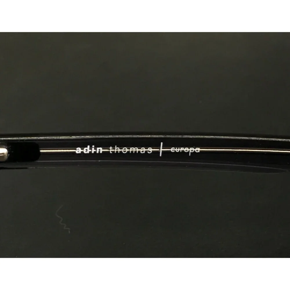 Adin Thomas Eyeglasses Frames AT-514 C2 Clear Black Rectangle Full Rim 55-17-148